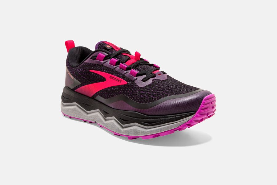 Brooks Caldera 5 Trail Running Shoes Womens Black/Red 936247-DUQ